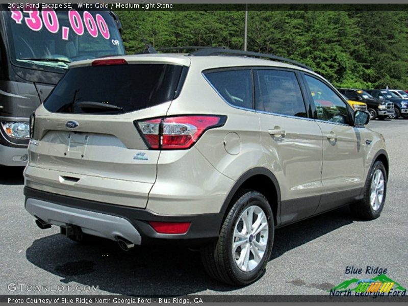 White Gold / Medium Light Stone 2018 Ford Escape SE