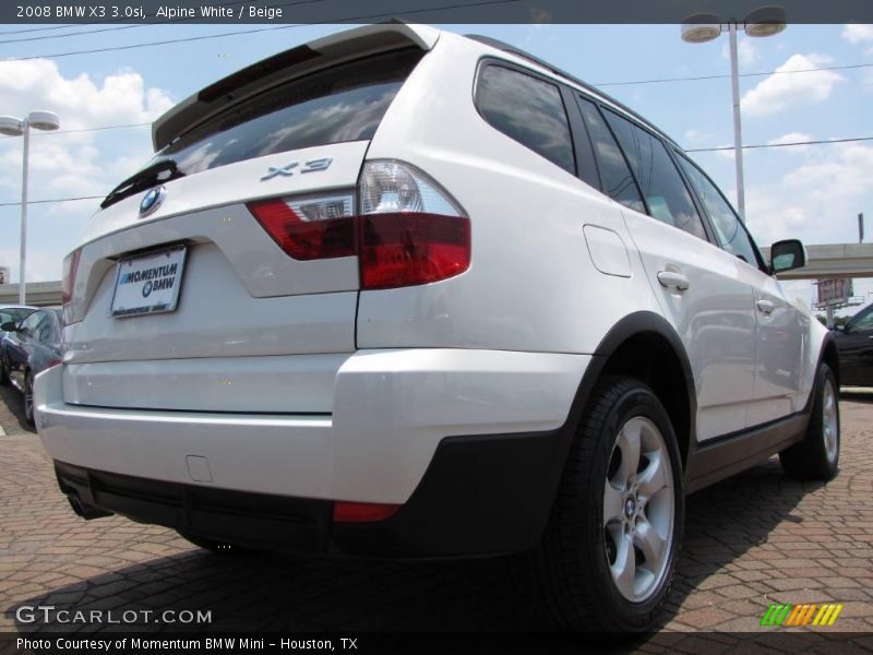Alpine White / Beige 2008 BMW X3 3.0si