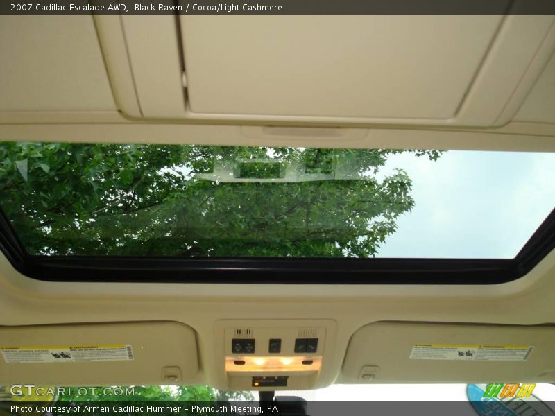 Black Raven / Cocoa/Light Cashmere 2007 Cadillac Escalade AWD