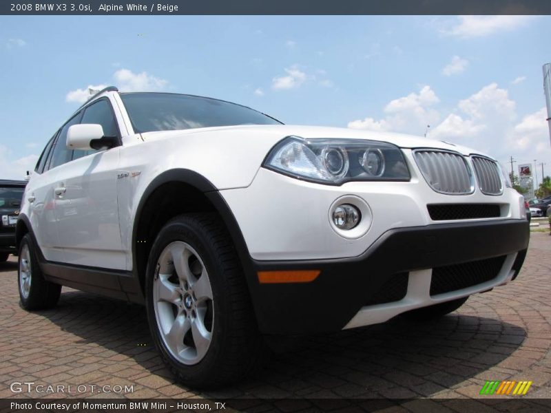 Alpine White / Beige 2008 BMW X3 3.0si