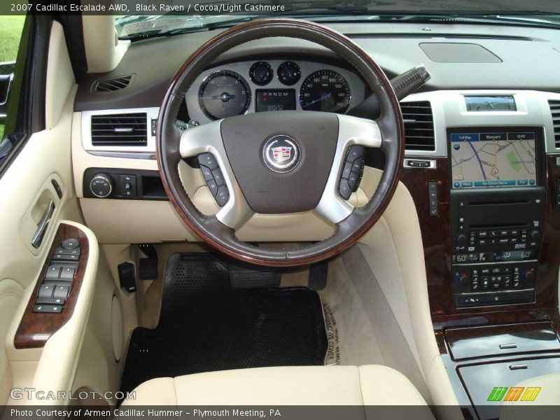 Black Raven / Cocoa/Light Cashmere 2007 Cadillac Escalade AWD