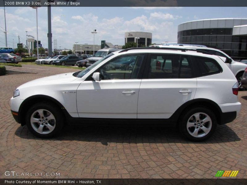 Alpine White / Beige 2008 BMW X3 3.0si
