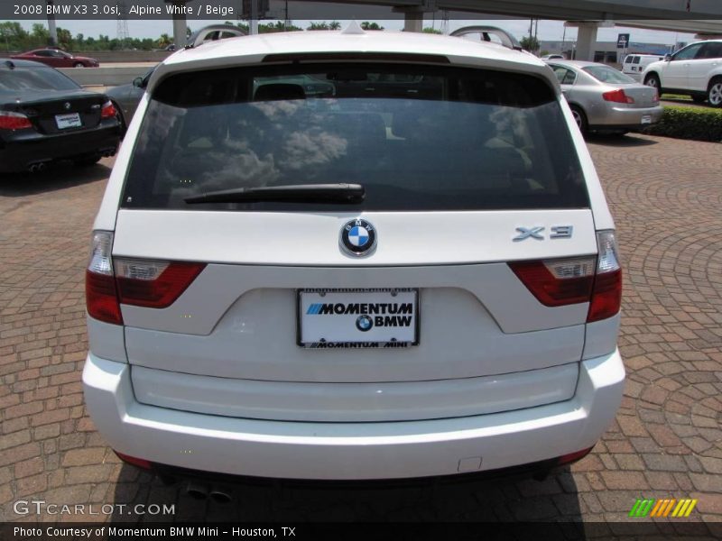 Alpine White / Beige 2008 BMW X3 3.0si