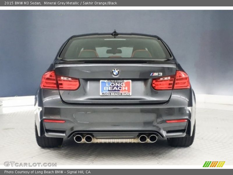 Mineral Grey Metallic / Sakhir Orange/Black 2015 BMW M3 Sedan