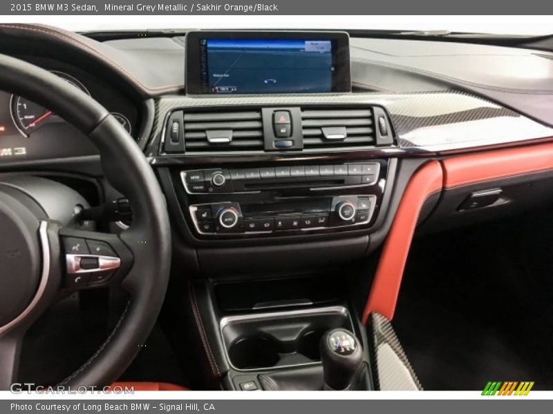 Mineral Grey Metallic / Sakhir Orange/Black 2015 BMW M3 Sedan