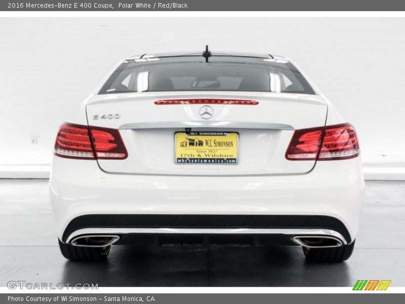 Polar White / Red/Black 2016 Mercedes-Benz E 400 Coupe