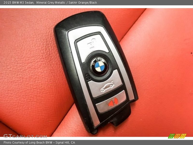 Mineral Grey Metallic / Sakhir Orange/Black 2015 BMW M3 Sedan