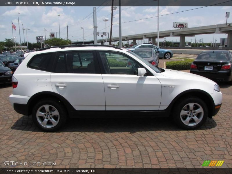 Alpine White / Beige 2008 BMW X3 3.0si