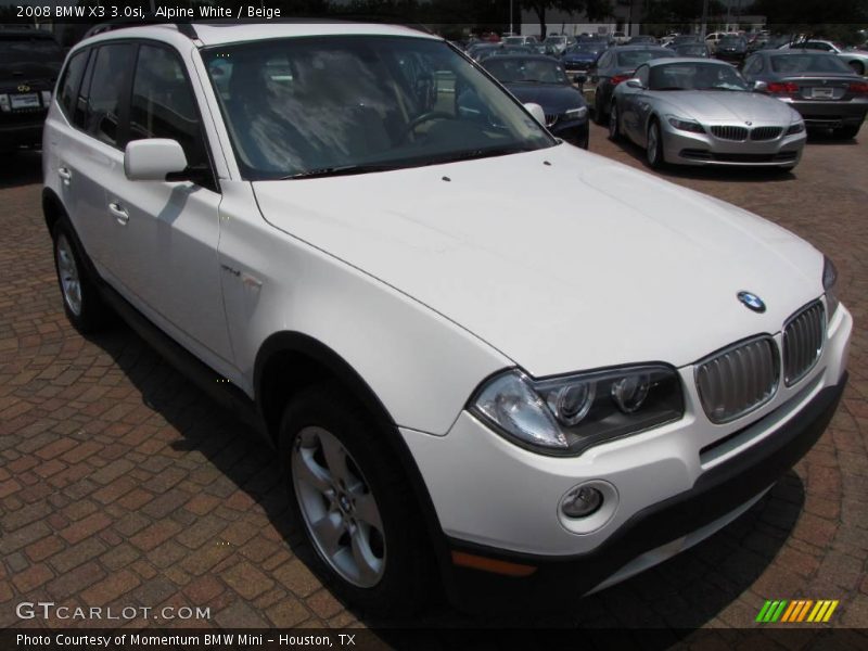 Alpine White / Beige 2008 BMW X3 3.0si