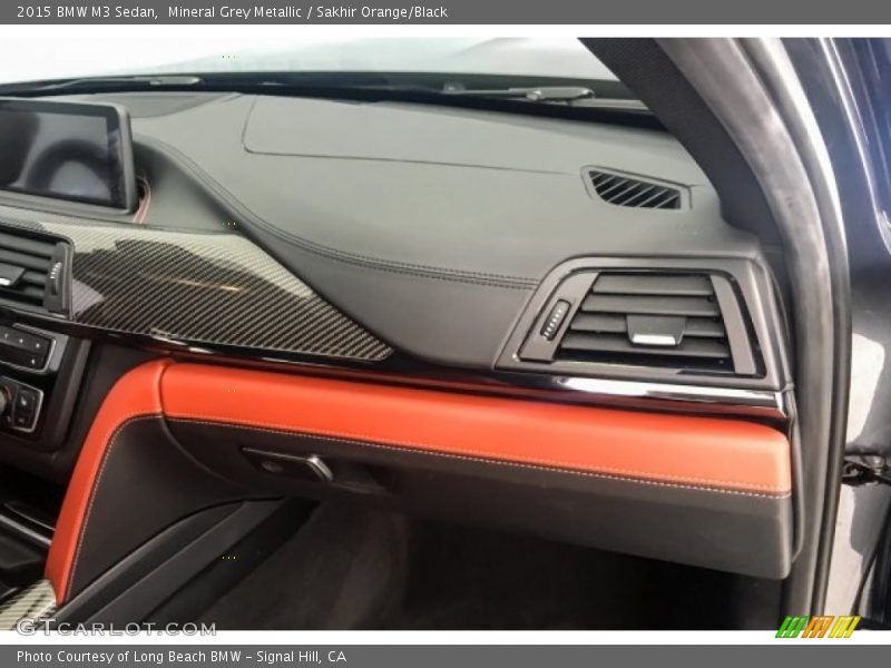 Mineral Grey Metallic / Sakhir Orange/Black 2015 BMW M3 Sedan