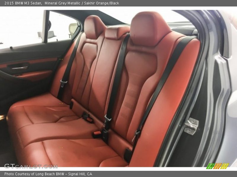 Mineral Grey Metallic / Sakhir Orange/Black 2015 BMW M3 Sedan