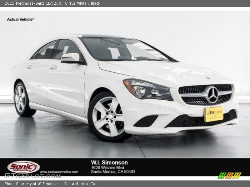 Cirrus White / Black 2015 Mercedes-Benz CLA 250