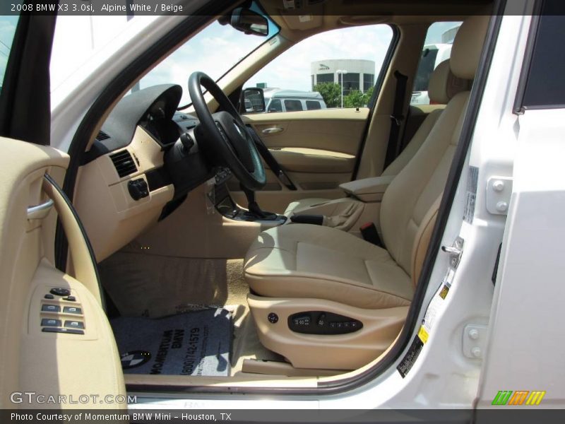 Alpine White / Beige 2008 BMW X3 3.0si