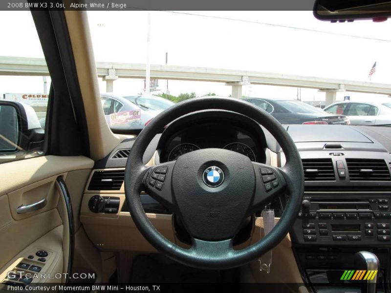 Alpine White / Beige 2008 BMW X3 3.0si