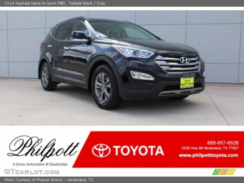 Twilight Black / Gray 2014 Hyundai Santa Fe Sport FWD