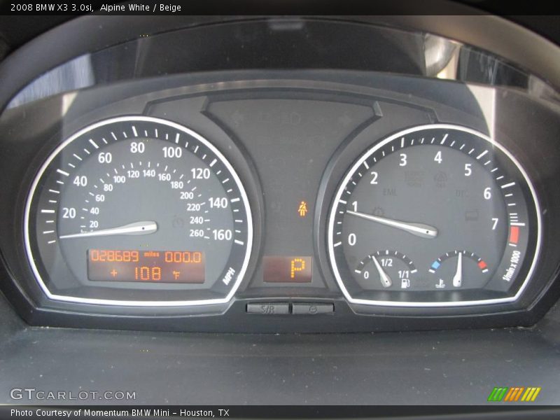 Alpine White / Beige 2008 BMW X3 3.0si