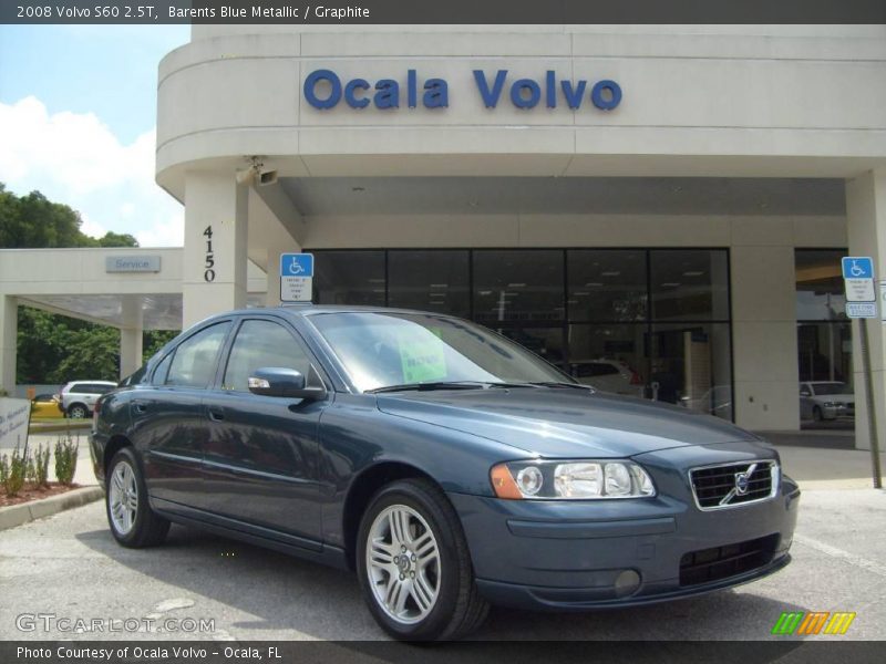 Barents Blue Metallic / Graphite 2008 Volvo S60 2.5T