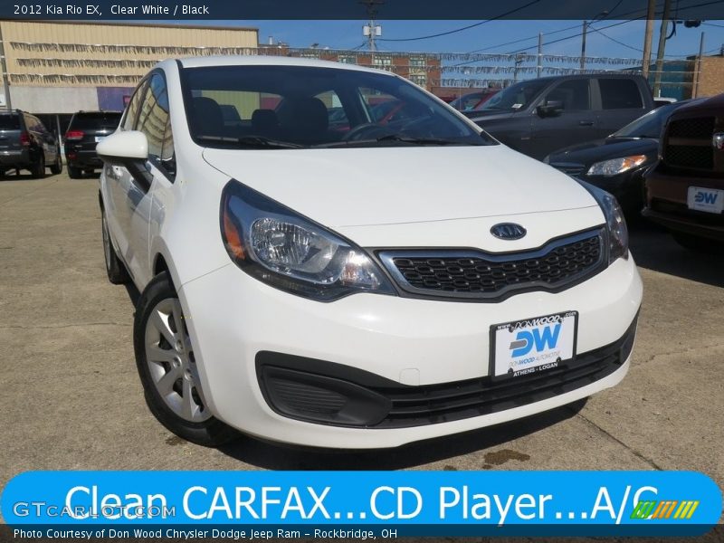Clear White / Black 2012 Kia Rio EX