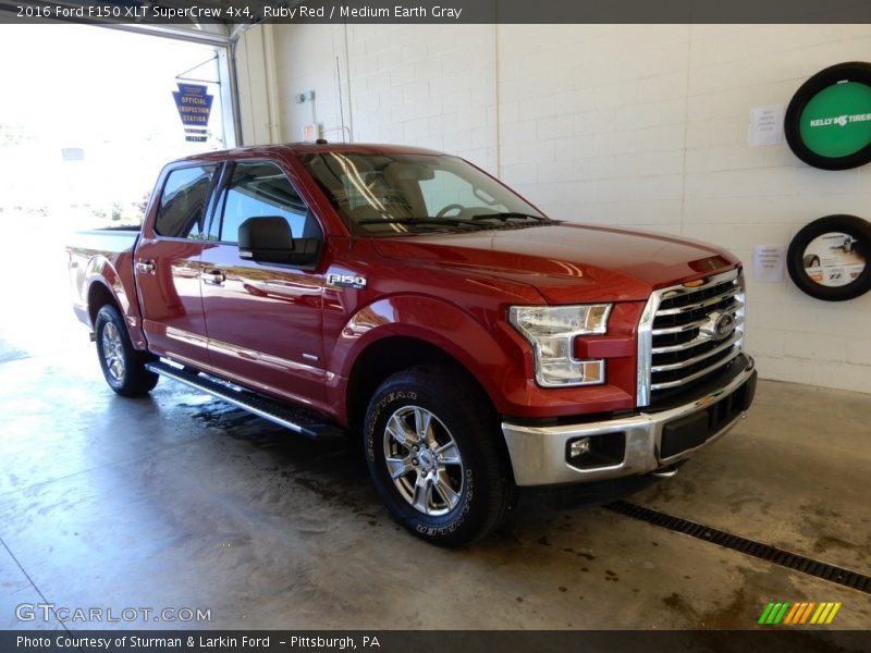 Ruby Red / Medium Earth Gray 2016 Ford F150 XLT SuperCrew 4x4