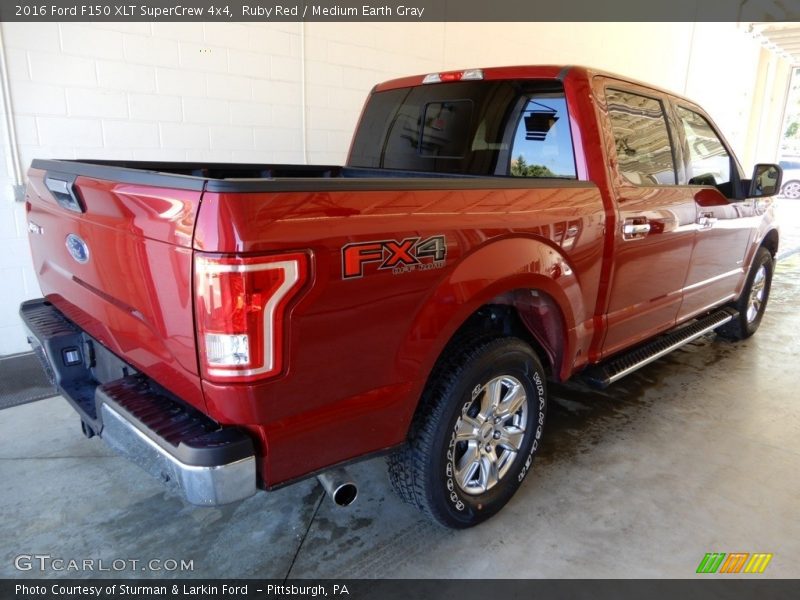 Ruby Red / Medium Earth Gray 2016 Ford F150 XLT SuperCrew 4x4