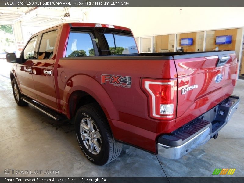 Ruby Red / Medium Earth Gray 2016 Ford F150 XLT SuperCrew 4x4