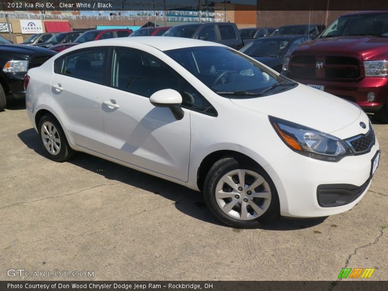 Clear White / Black 2012 Kia Rio EX