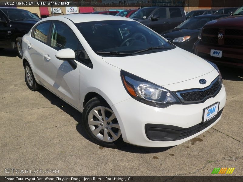 Clear White / Black 2012 Kia Rio EX