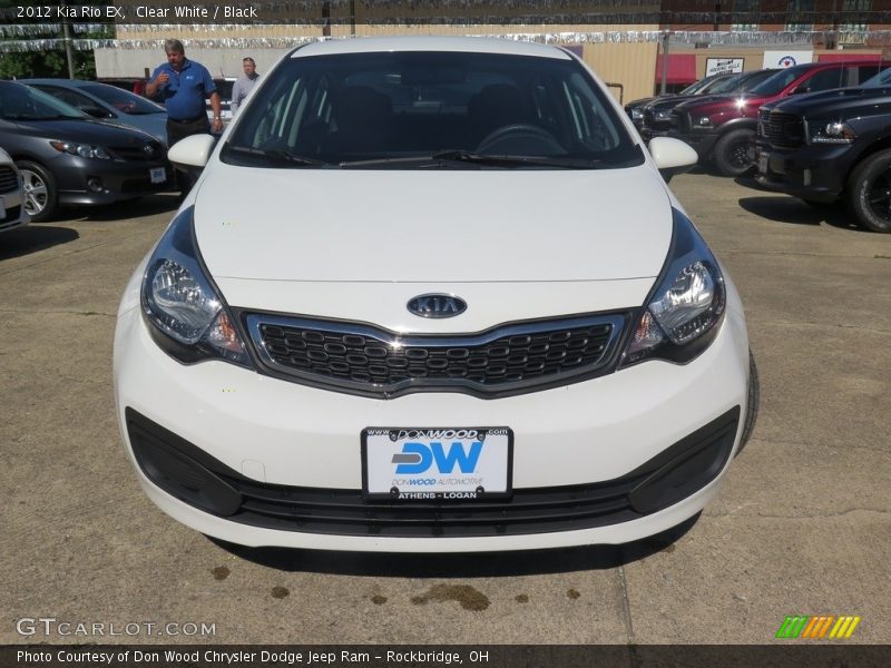 Clear White / Black 2012 Kia Rio EX