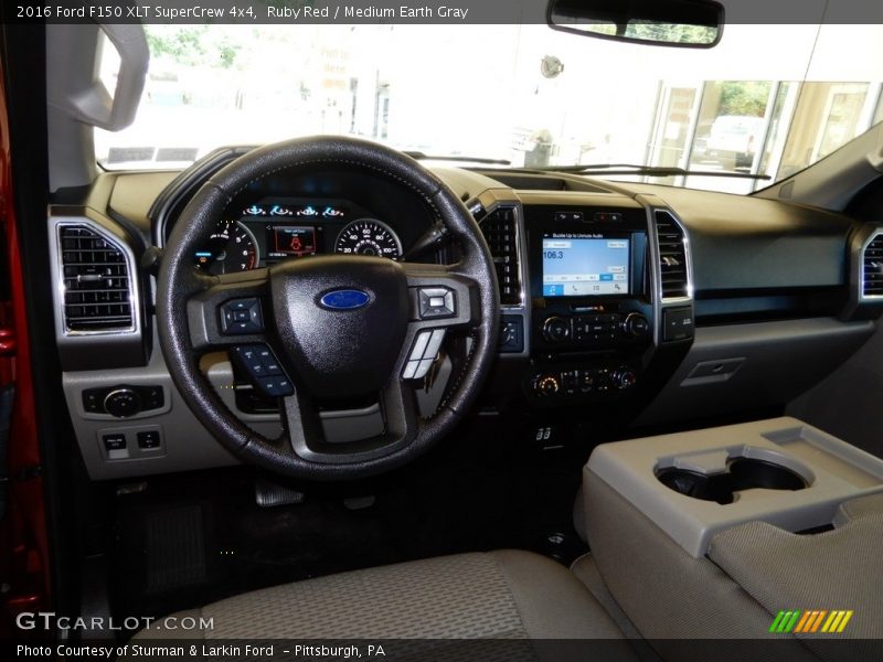 Ruby Red / Medium Earth Gray 2016 Ford F150 XLT SuperCrew 4x4