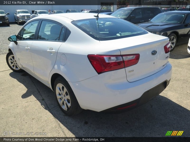 Clear White / Black 2012 Kia Rio EX