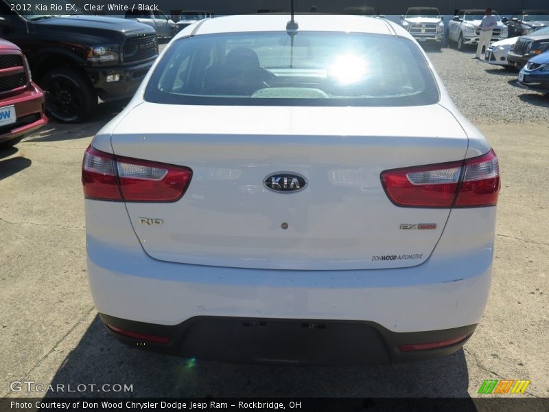 Clear White / Black 2012 Kia Rio EX