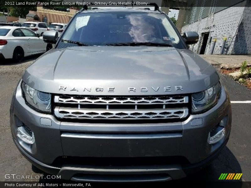 Orkney Grey Metallic / Ebony 2012 Land Rover Range Rover Evoque Prestige
