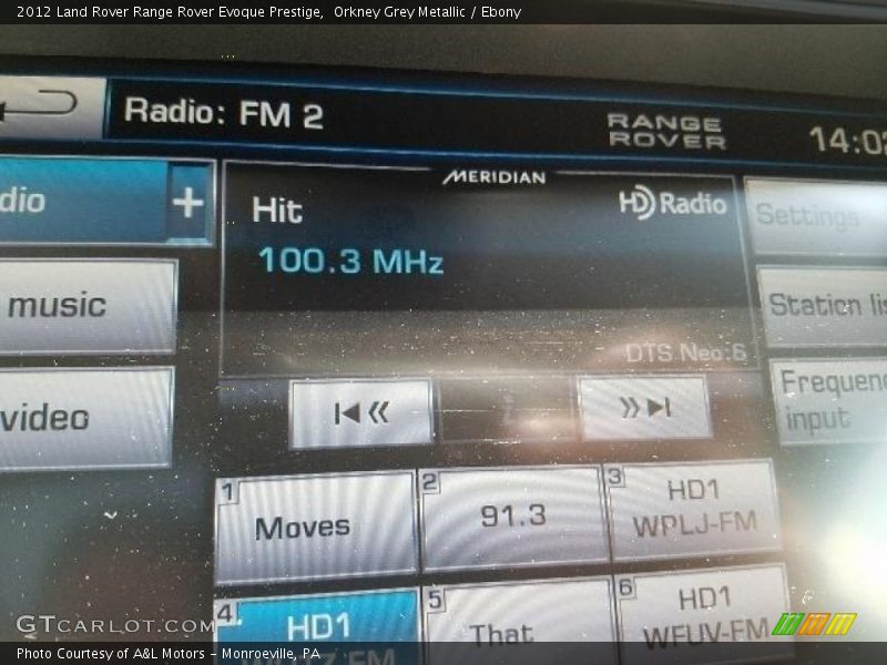 Orkney Grey Metallic / Ebony 2012 Land Rover Range Rover Evoque Prestige