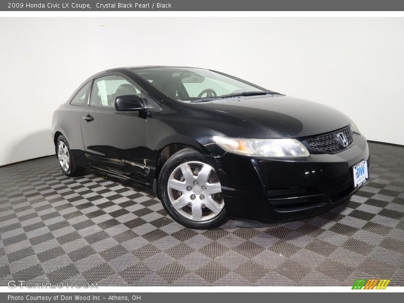 Crystal Black Pearl / Black 2009 Honda Civic LX Coupe