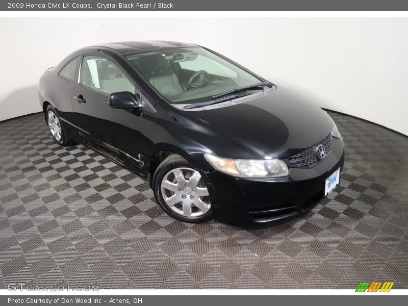 Crystal Black Pearl / Black 2009 Honda Civic LX Coupe