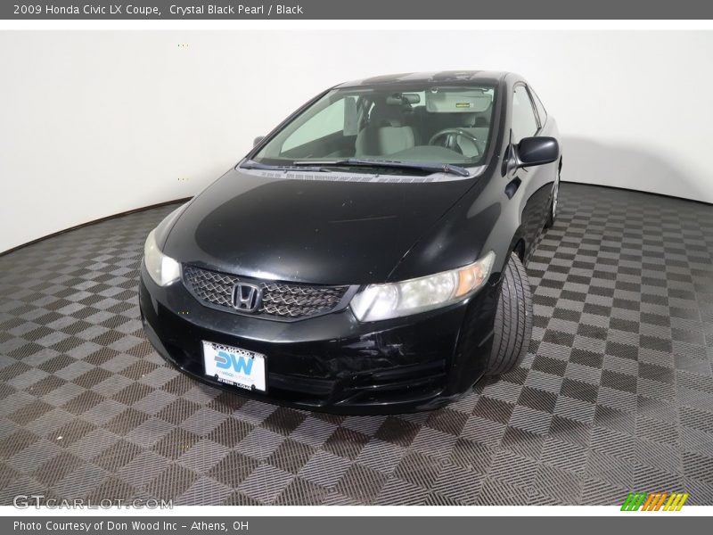 Crystal Black Pearl / Black 2009 Honda Civic LX Coupe