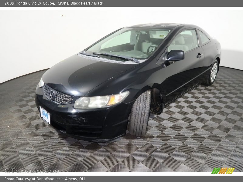Crystal Black Pearl / Black 2009 Honda Civic LX Coupe