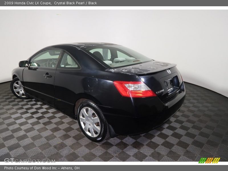 Crystal Black Pearl / Black 2009 Honda Civic LX Coupe