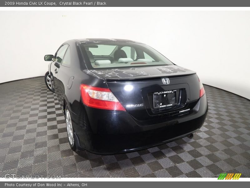 Crystal Black Pearl / Black 2009 Honda Civic LX Coupe