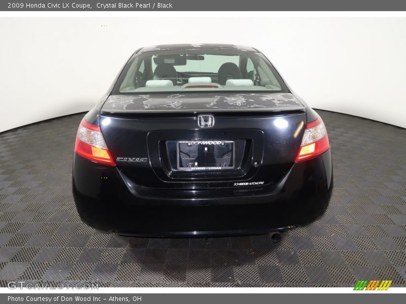 Crystal Black Pearl / Black 2009 Honda Civic LX Coupe