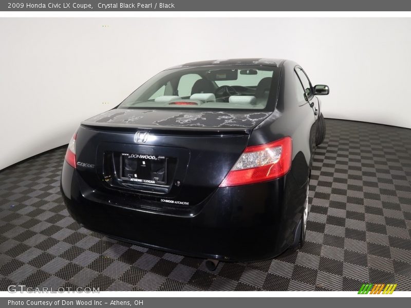 Crystal Black Pearl / Black 2009 Honda Civic LX Coupe