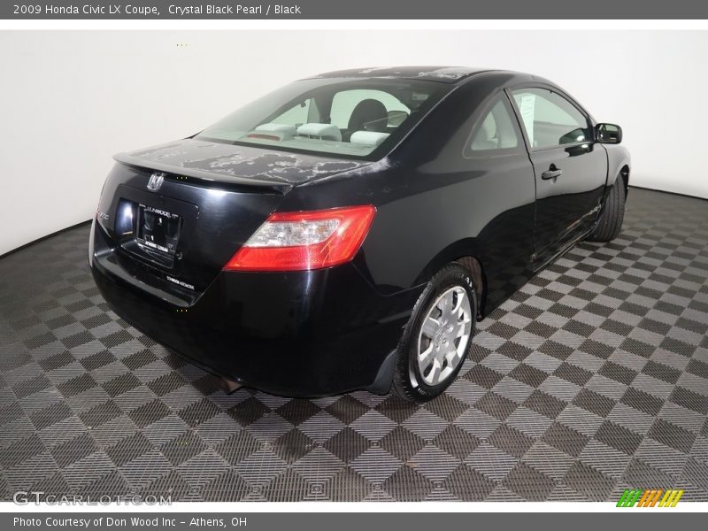 Crystal Black Pearl / Black 2009 Honda Civic LX Coupe