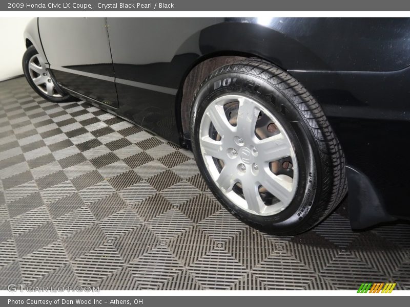 Crystal Black Pearl / Black 2009 Honda Civic LX Coupe