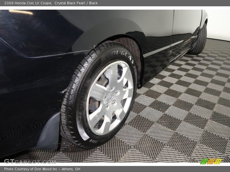 Crystal Black Pearl / Black 2009 Honda Civic LX Coupe