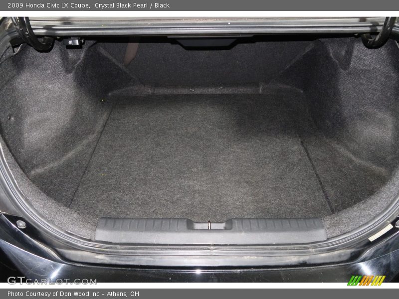Crystal Black Pearl / Black 2009 Honda Civic LX Coupe