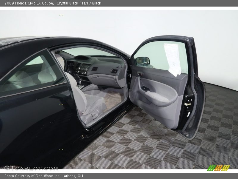 Crystal Black Pearl / Black 2009 Honda Civic LX Coupe