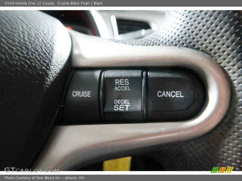 Crystal Black Pearl / Black 2009 Honda Civic LX Coupe