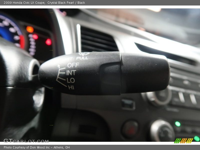 Crystal Black Pearl / Black 2009 Honda Civic LX Coupe