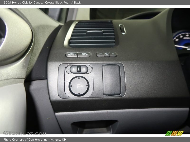 Crystal Black Pearl / Black 2009 Honda Civic LX Coupe