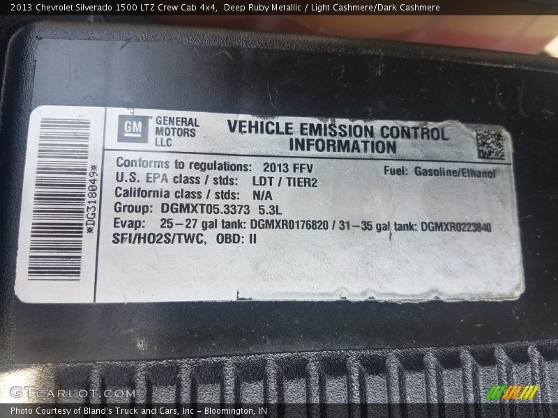 Deep Ruby Metallic / Light Cashmere/Dark Cashmere 2013 Chevrolet Silverado 1500 LTZ Crew Cab 4x4